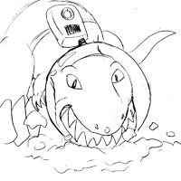 second dinosaur sketch