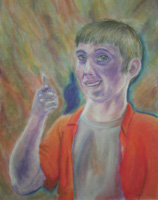 pointing self portrait